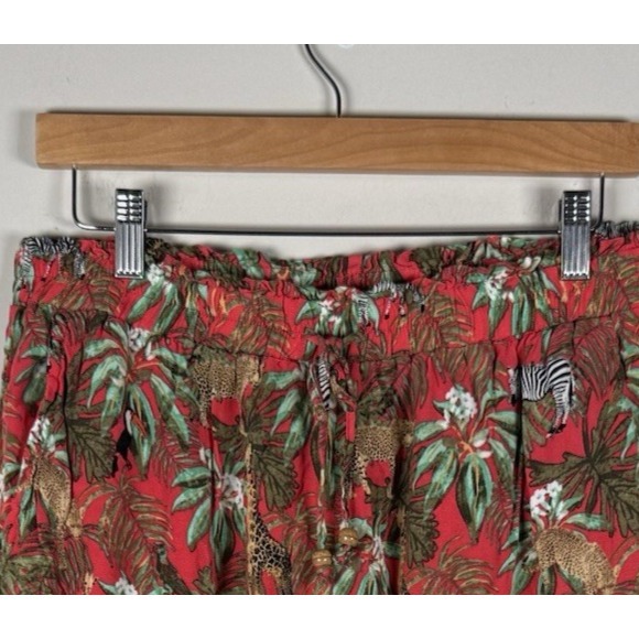 Jane & Delancey Pants XL‎ High Rise Wide Leg Jungle Tropical Flowy Resort NEW - Picture 6 of 10